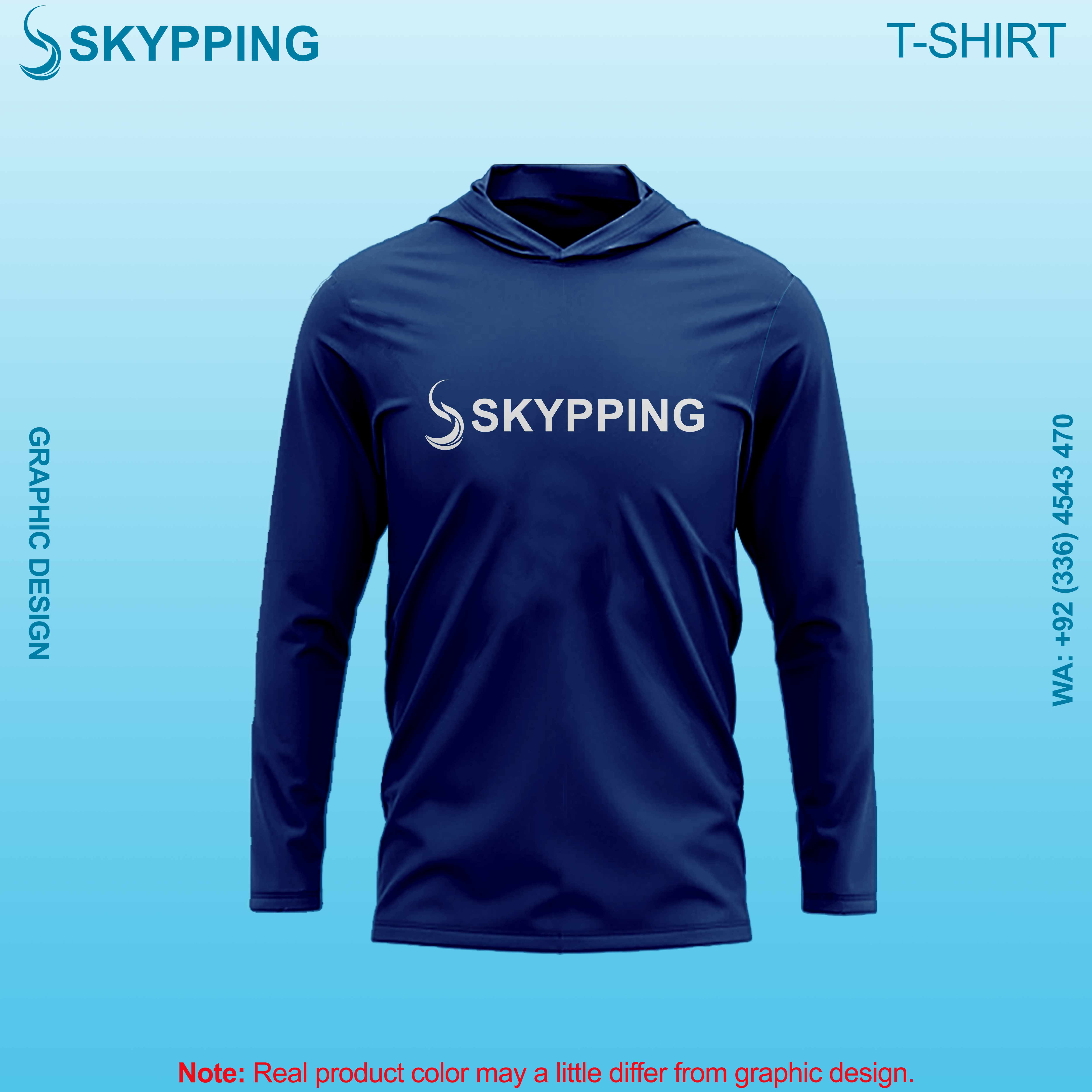 Hooded Long sleeve set-in style round neck t-shirts for men